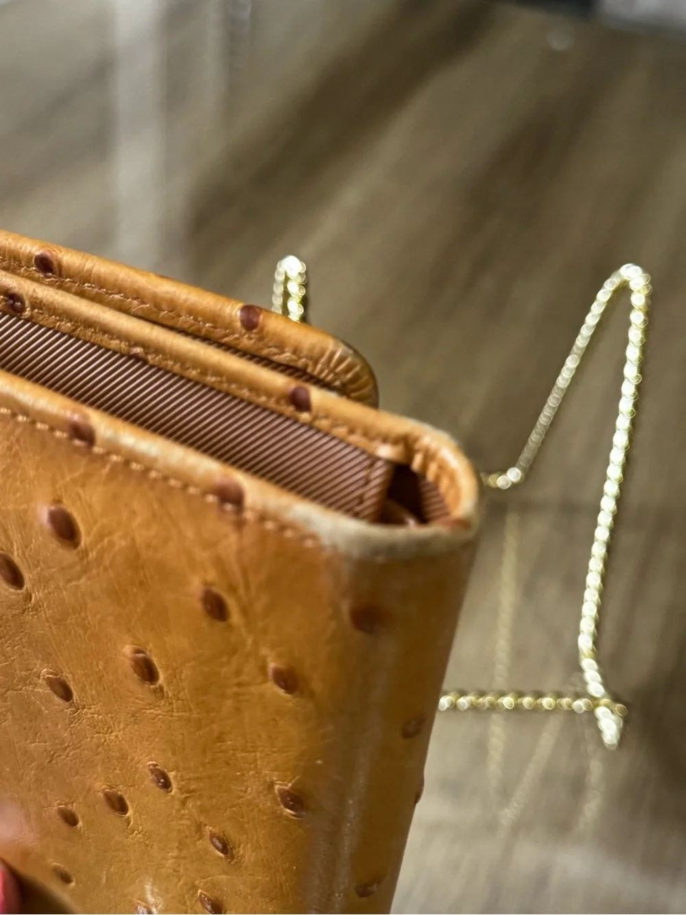 Dooney & Bourke Golden Tan Ostrich-Effect Wallet
